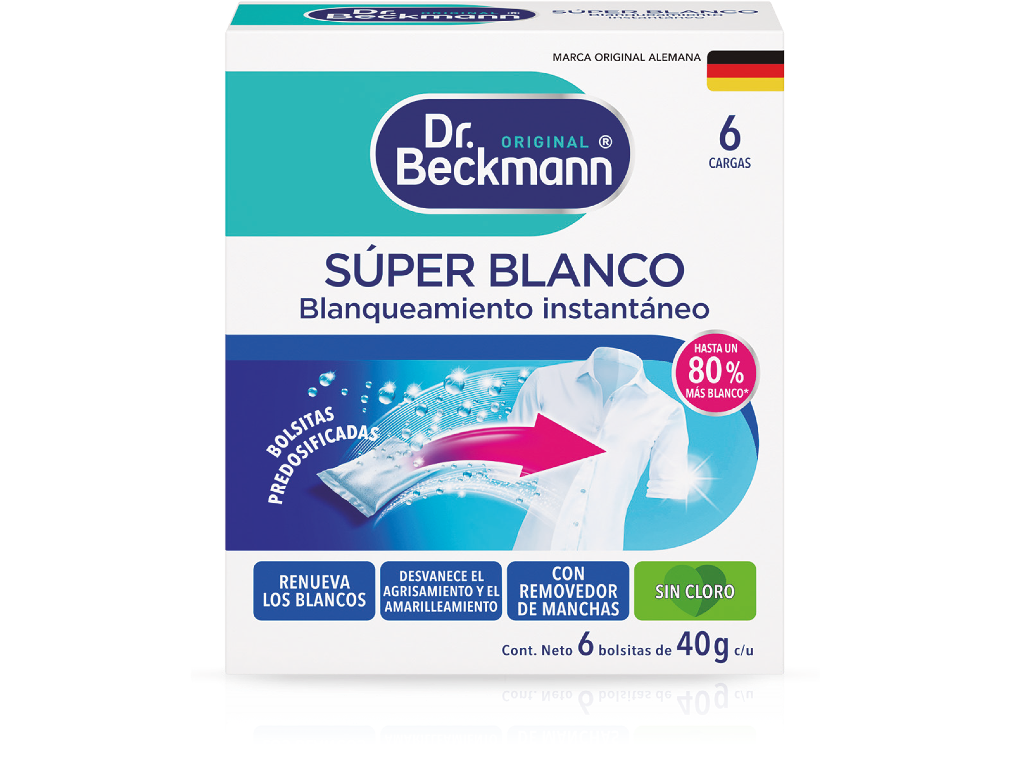 TOALLITAS SUPER BLANCO 6 X 40 G DR. BECKMANN