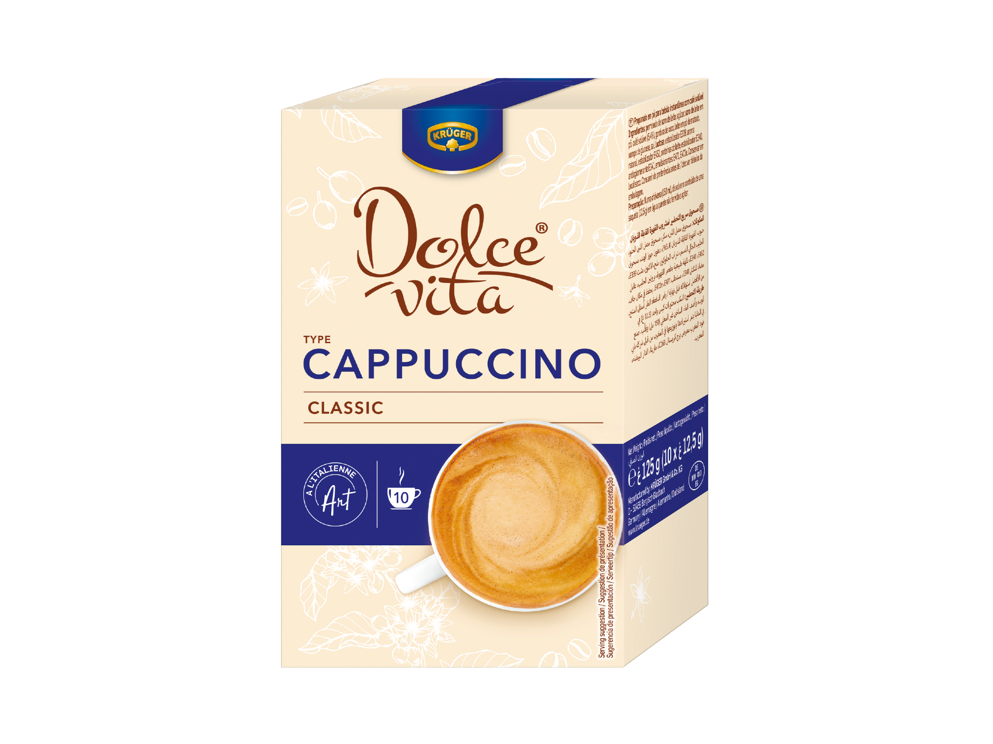 CAPPUCCINO KRUGER CLASSIC DOLCE VITA 150gr (10x15g)