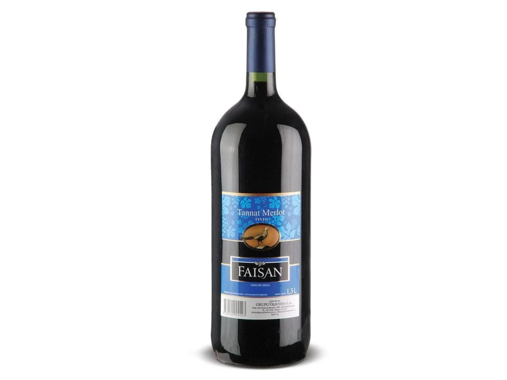 BOT 1.5 LTS TINTO (TANNAT MERLOT) ETIQUETA AZUL