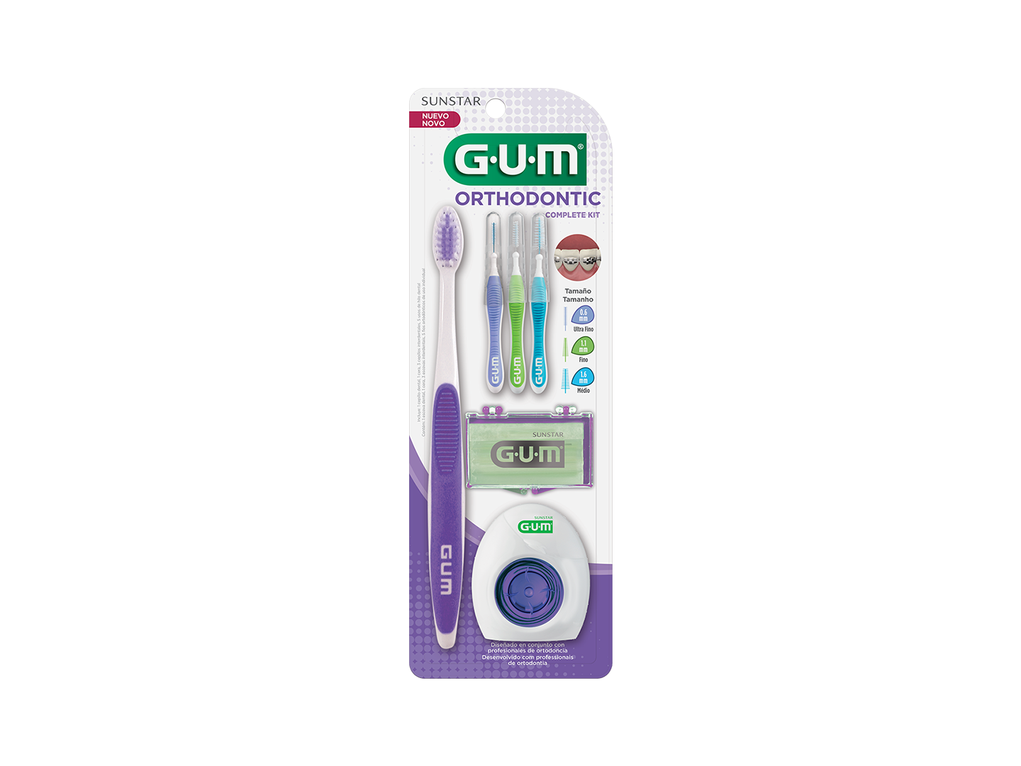 124LK GUM ORTHODONTIC KIT KIT PARA ORTONDINCIA CON 6 PIEZAS
