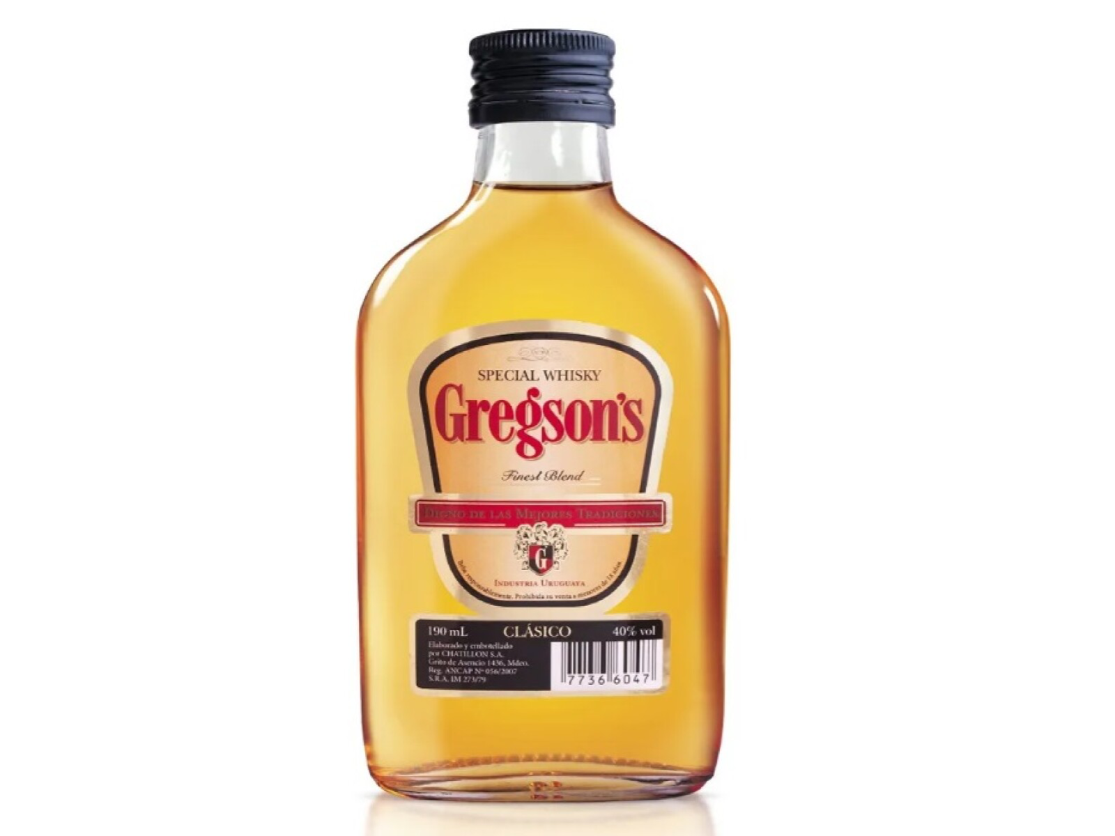 PETACA 190CC WHISKY GREGSON CLÁSICO