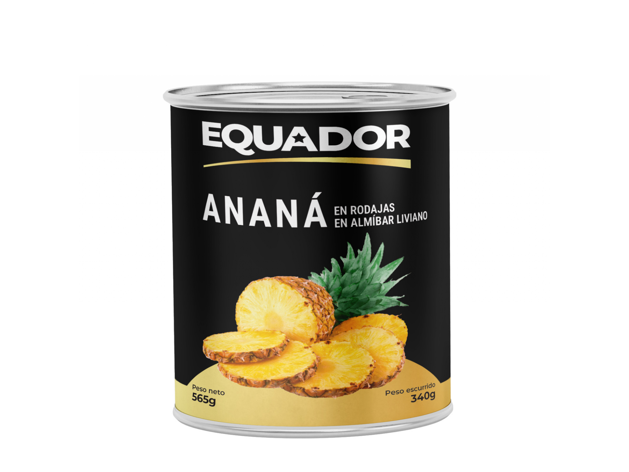 EQUADOR ANANA EN RODAJAS EN ALMIBAR 565 G