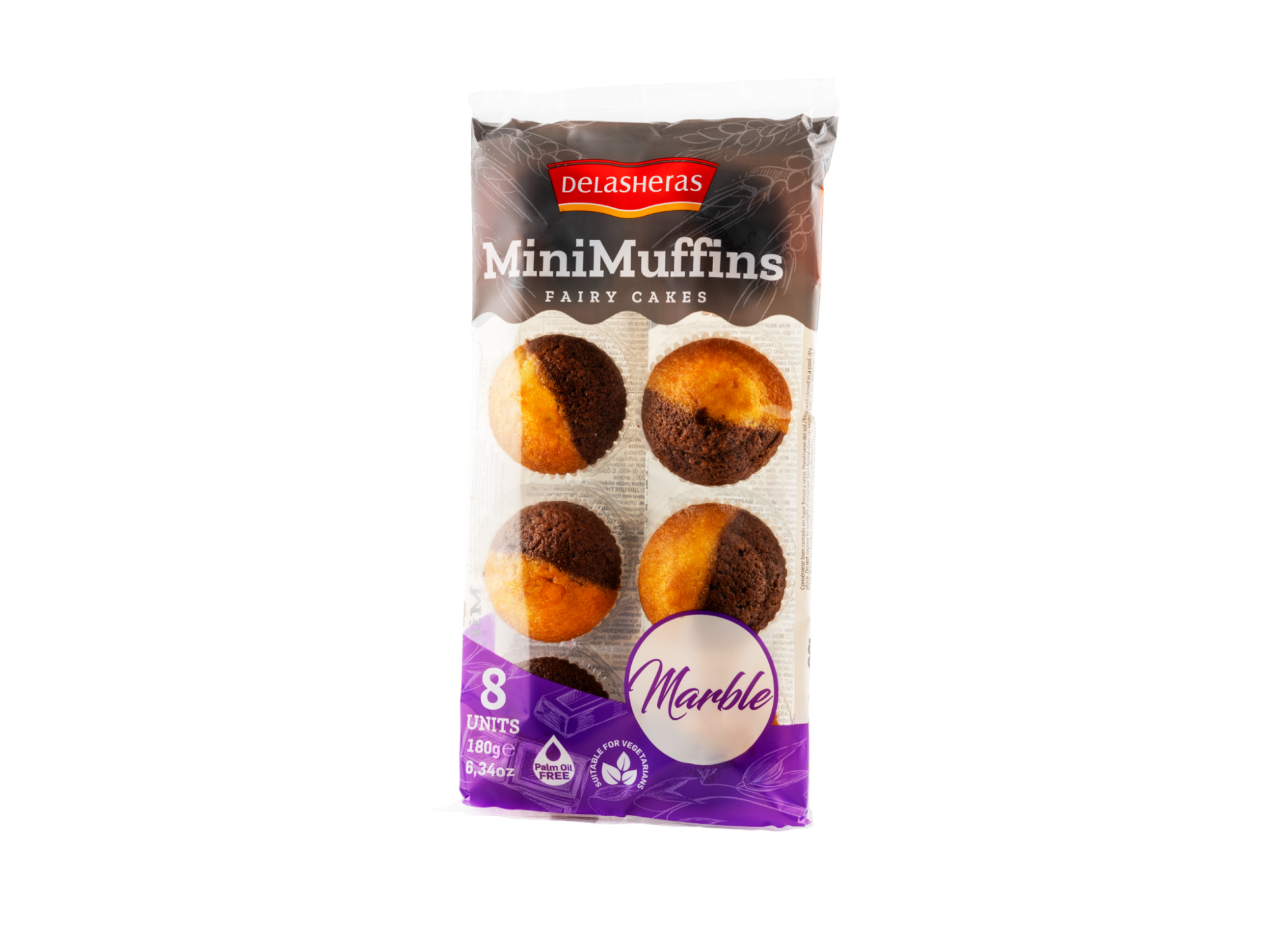 MAGDALENAS MARMOLADAS DE LAS HERAS – BANDEJA 8 UDS. 180 G