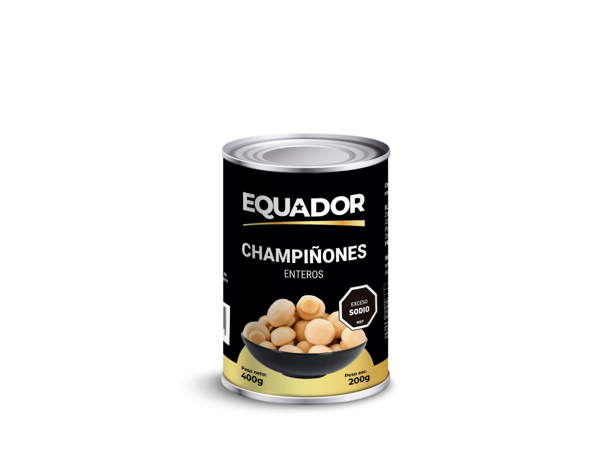 CHAMPIGNONES ENTEROS EQUADOR 400 G