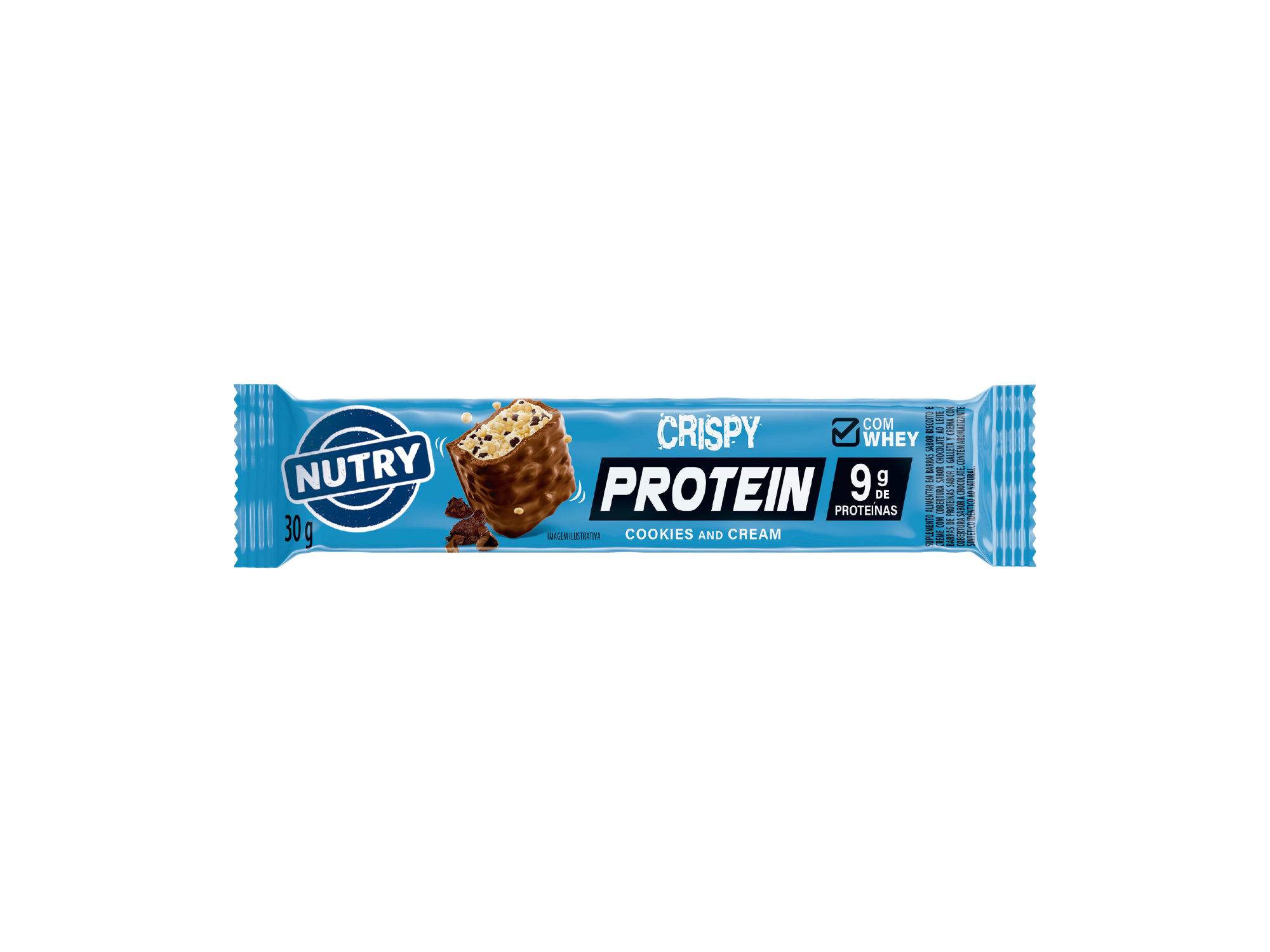 NUTRY CRISPY BARRA DE PROTEÍNA COOKIES 12X30 G