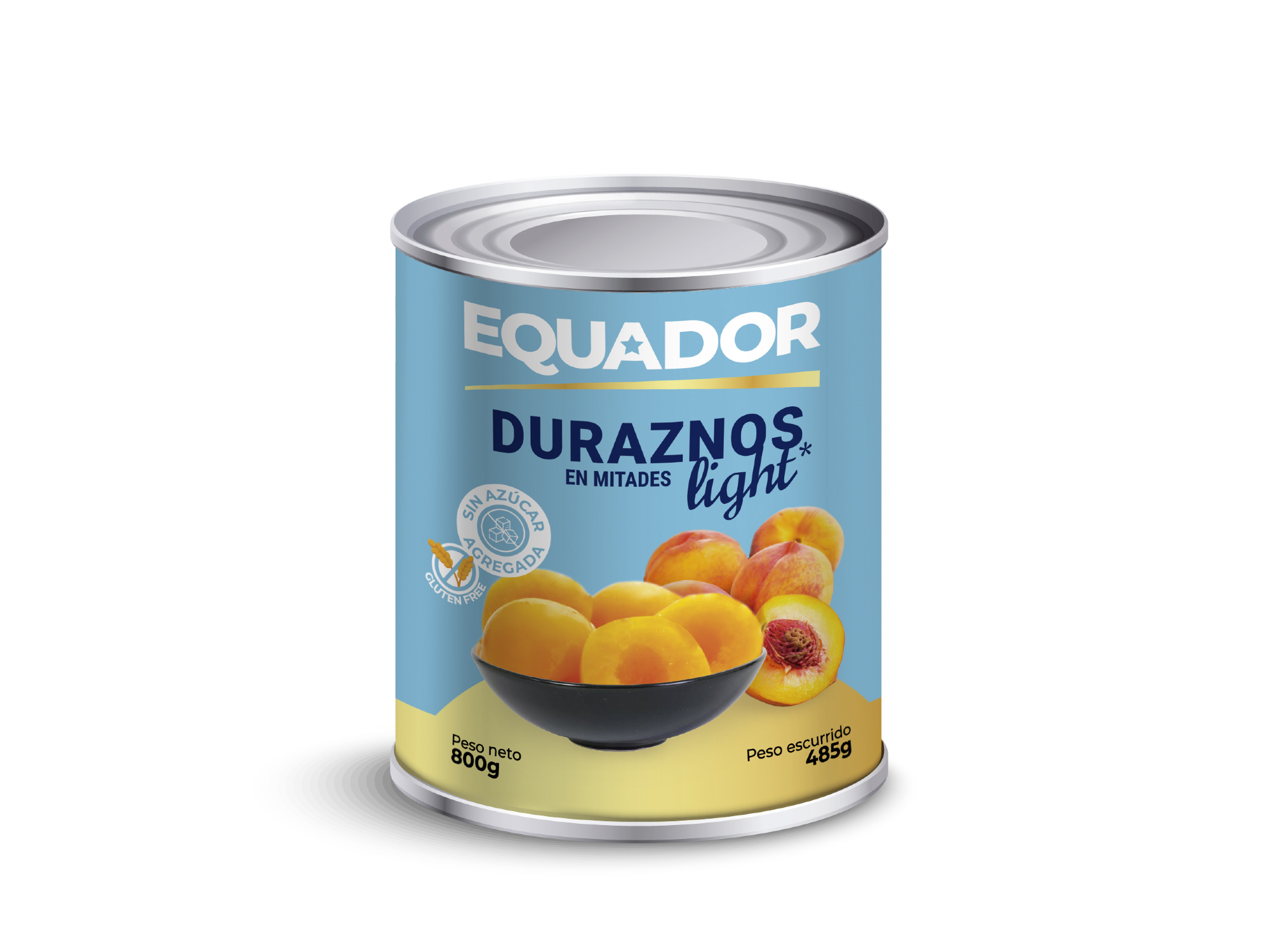 DURAZNOS EN MITADES LIGHT EQUADOR 820 G
