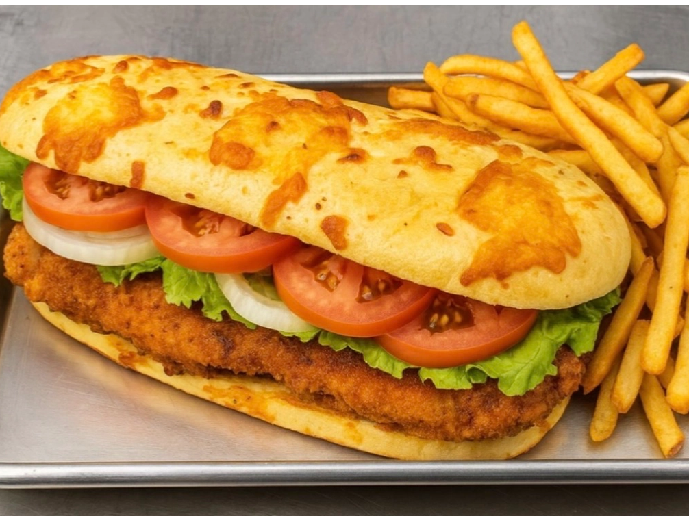 XL Sandwich de milanesa simple (Lechuga y tomate)