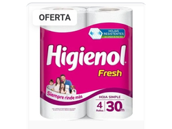 Papel higienico Higienol x 4 un