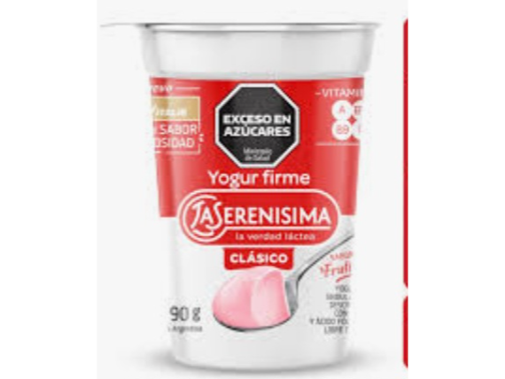 Yogurt firme la serenisima de frutilla