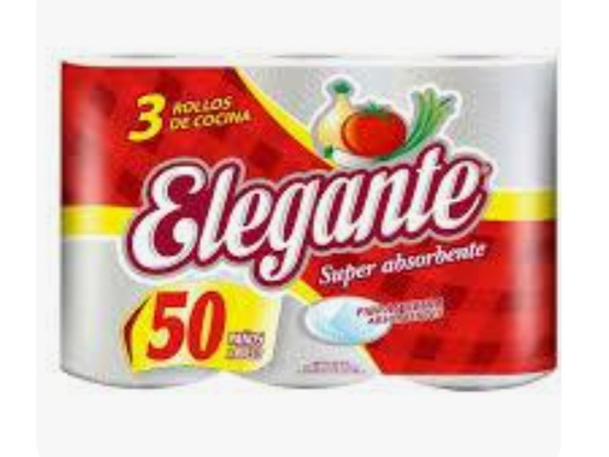 Papel de cocina Elegante x 3 un