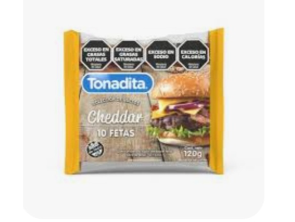 Queso cheddar en fetas la tonadita
