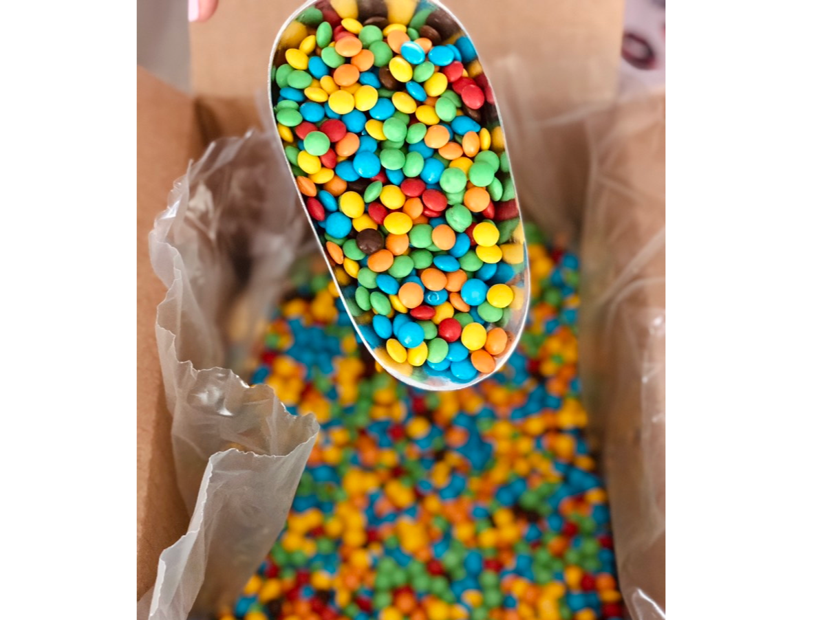 Lentejas de chocolate tipo rocklets