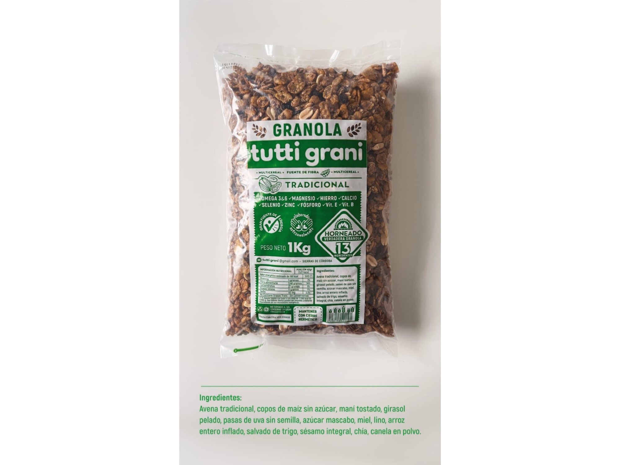 Granola tradicional x kilo