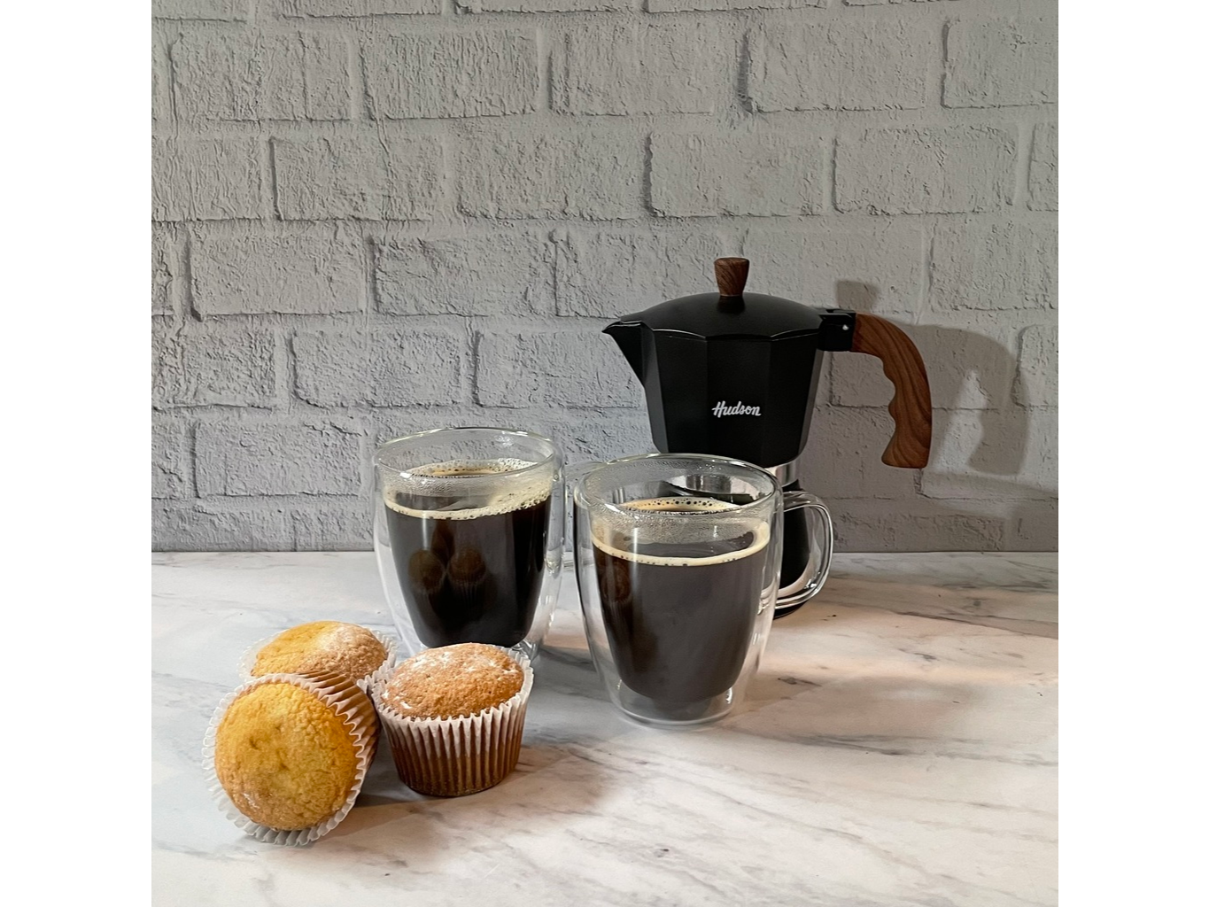 Set Taza Doble Vidrio 350ml x 2 - Carol