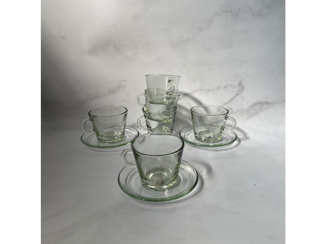 Taza café x6 vidrio - Durax