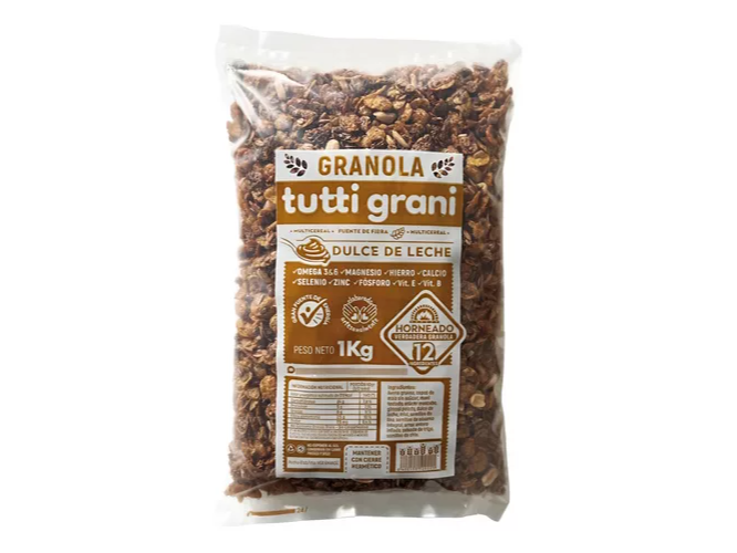 Granola dulce de leche