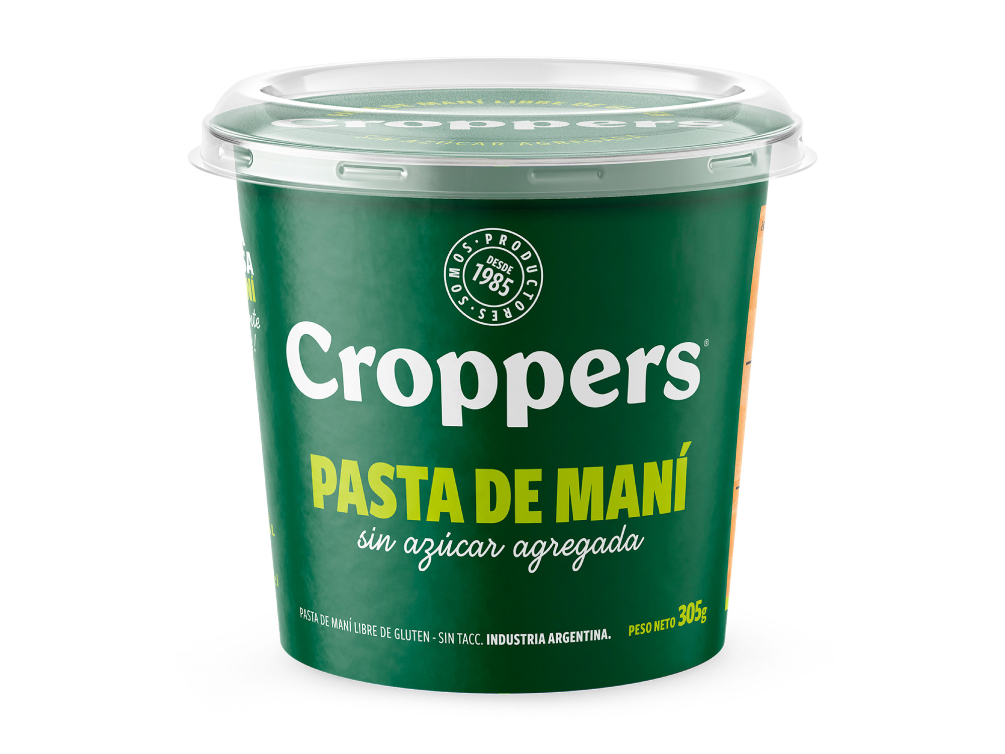 Pasta de maní croppers natural x 305g