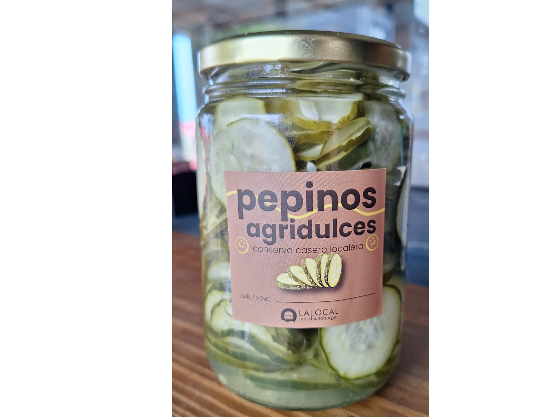 Pepinos agridulce frasco grande