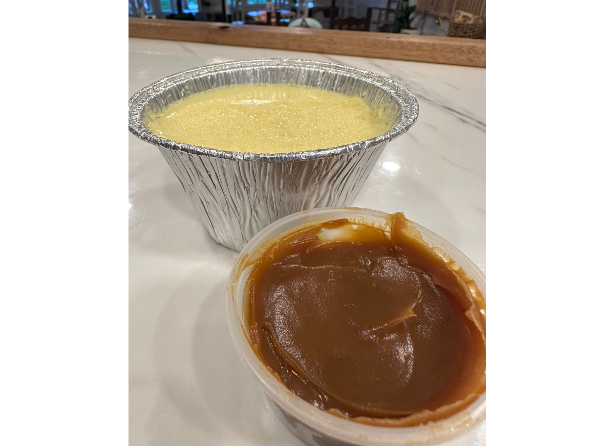 Flan casero con dulce de leche