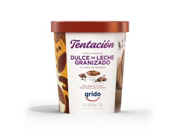 Tentación DULCE DE LECHE GRANIZADO 1L/690G