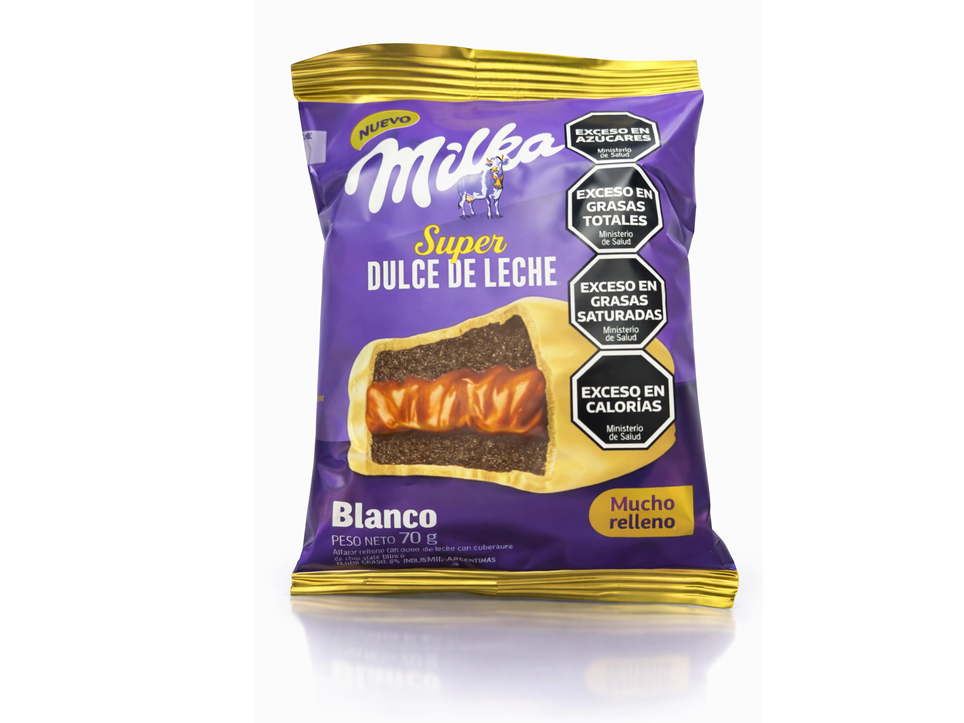 Alfajor Milka super dulce de leche blanco