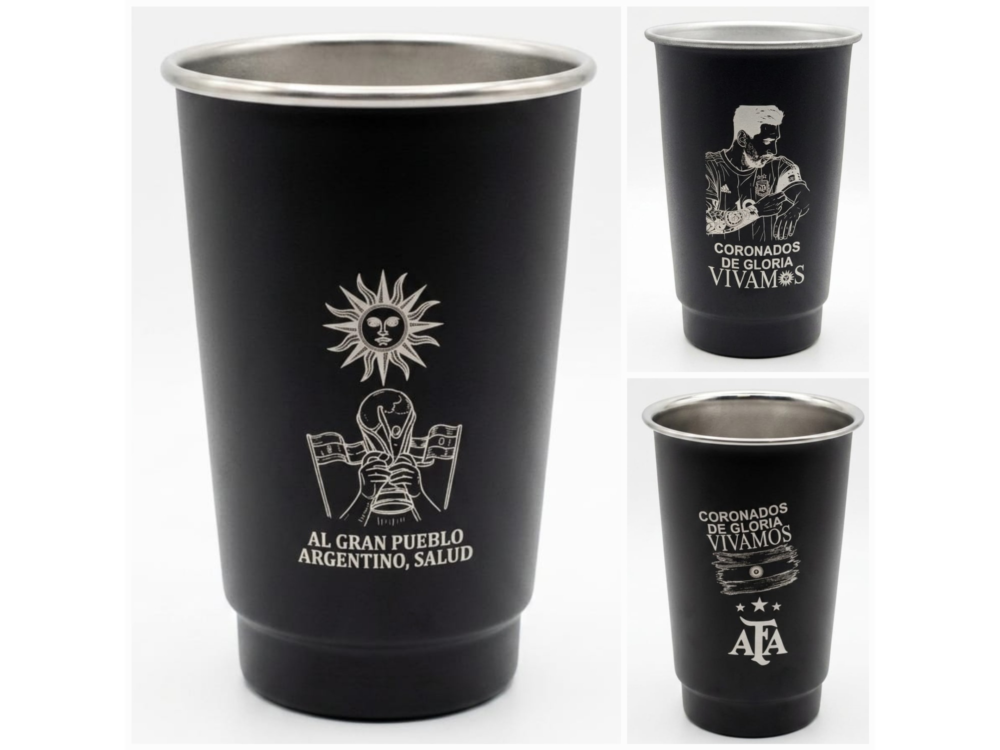 Vaso aluminio con Grabado 1 L