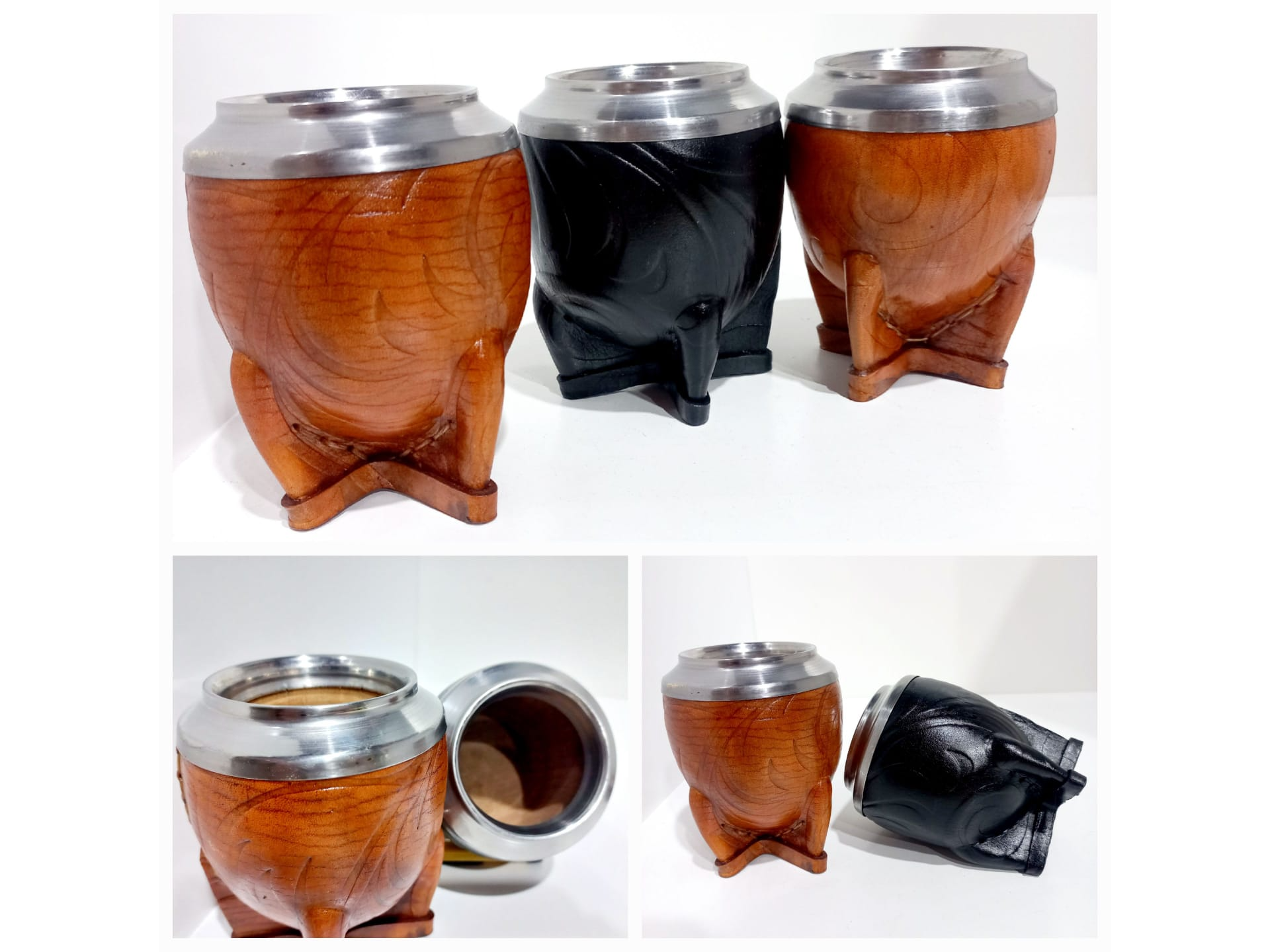 Torpedo Algarrobo forrado en cuero virola acero