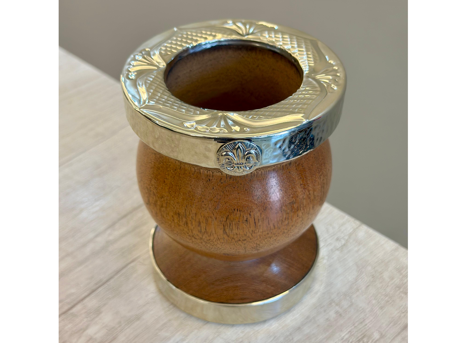 Copita Algarrobo Doble virola cincelada alpaca