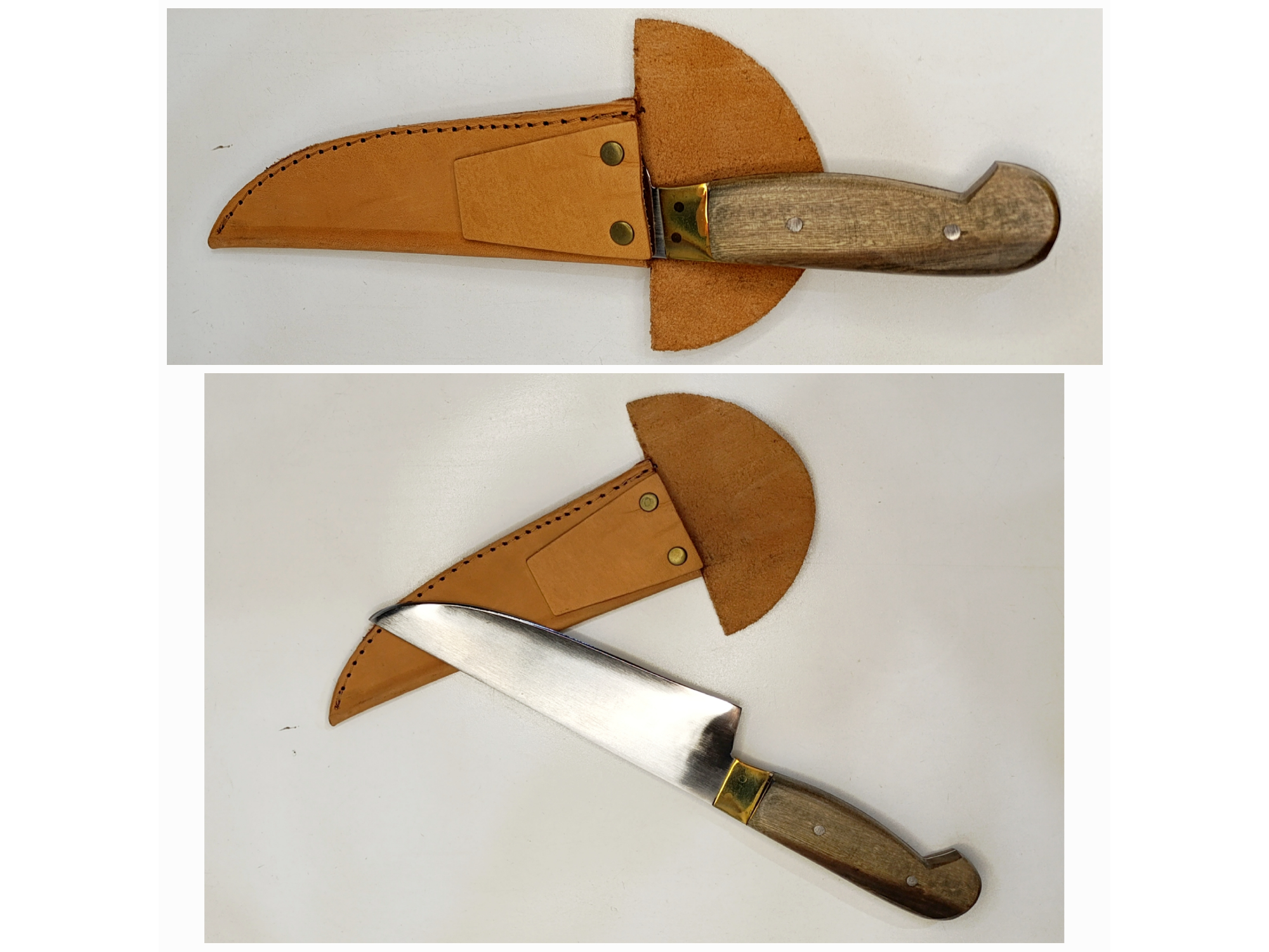 Cuchilla artesanal con vaina. Hoja de 17 cm