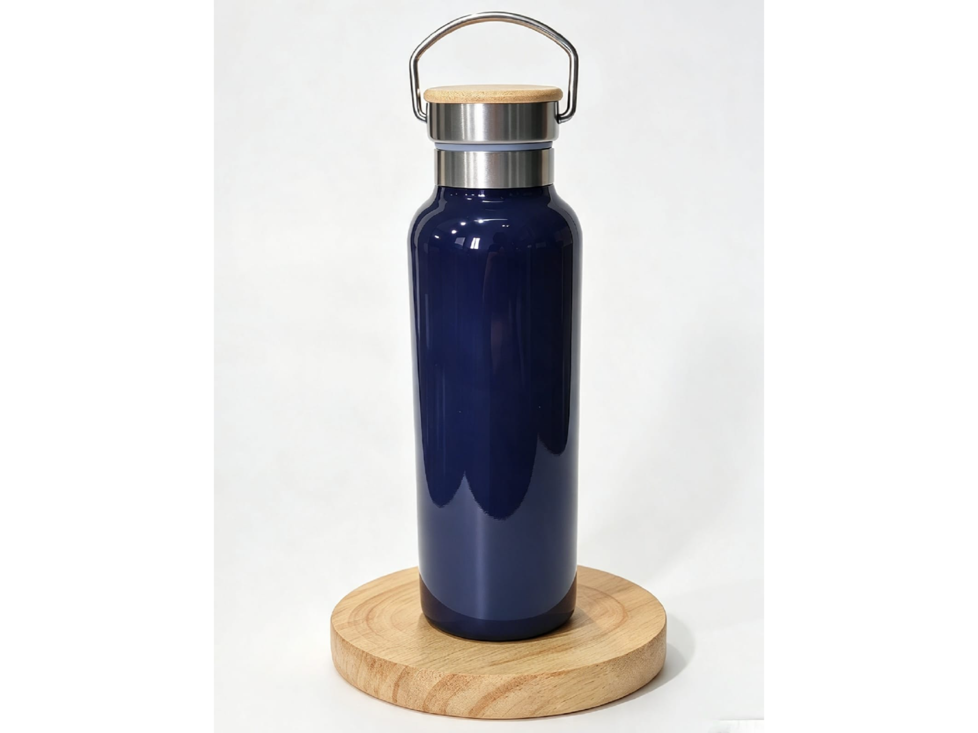 Botella con tapa de madera