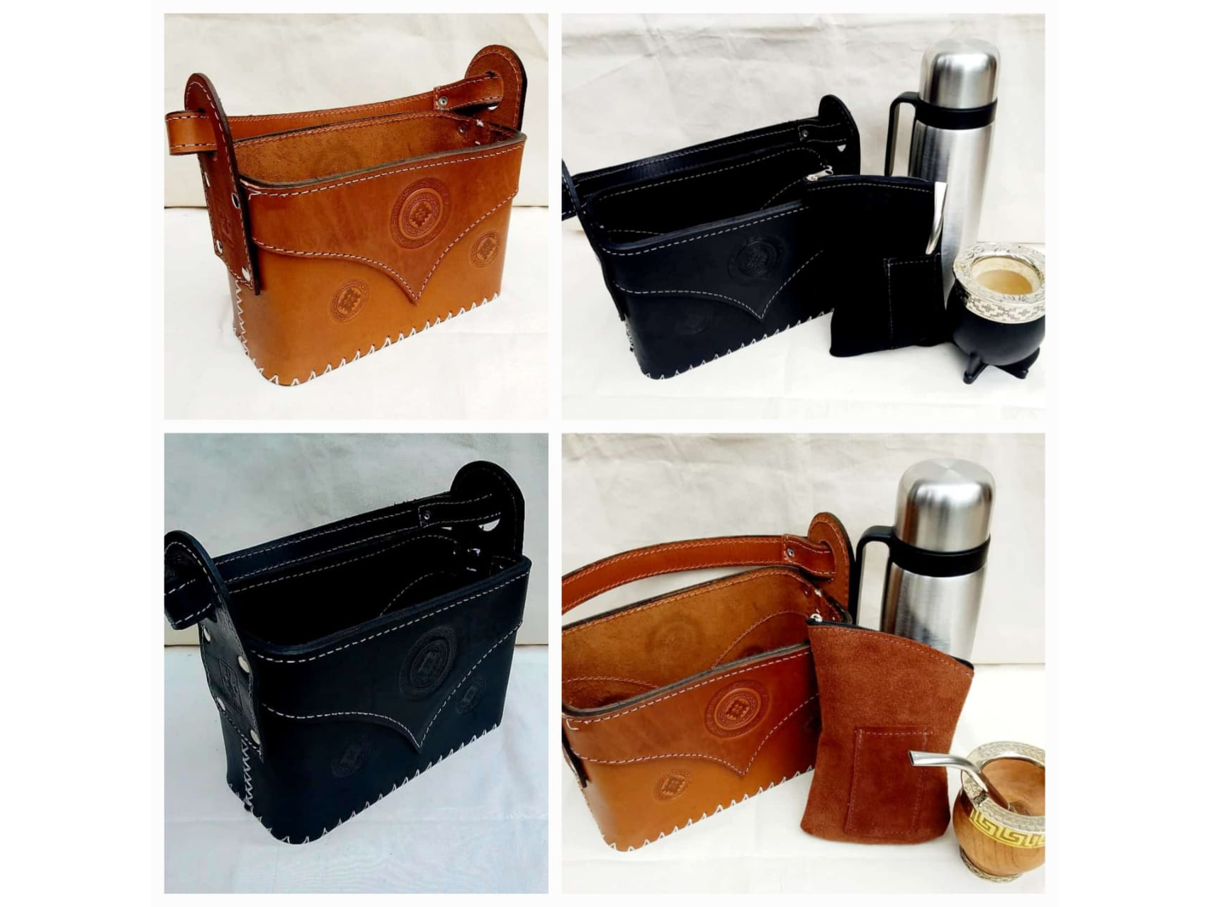 Canasta Rectangular Cuero