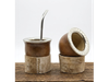 Mate criollo con virola cincelada y aplique