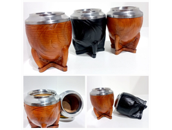 Torpedo Algarrobo forrado cuero trabajado