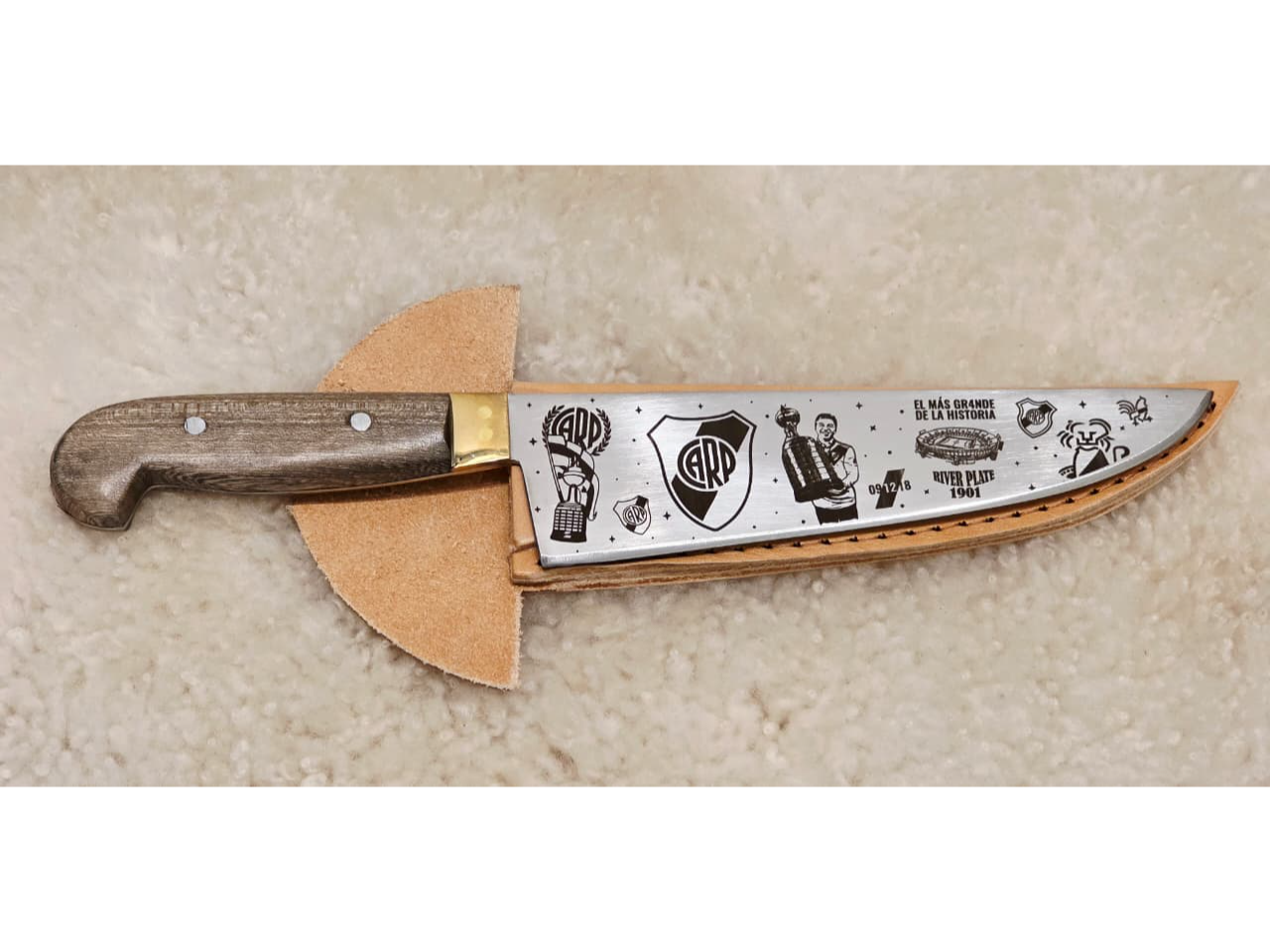 Cuchillo Grabado Futbol 2 lados