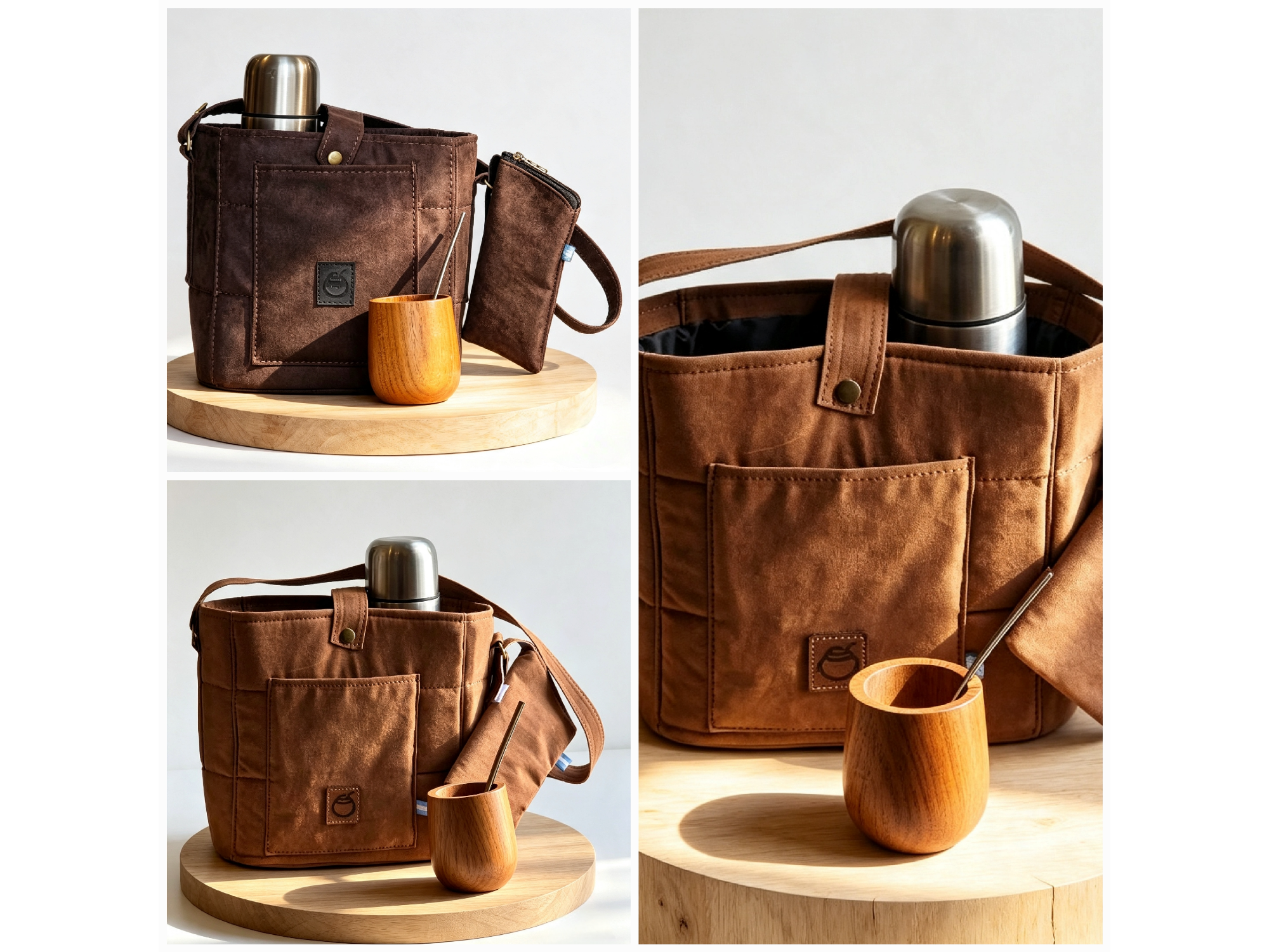 Bolso Rumy  + Pacas Simil Gamuza