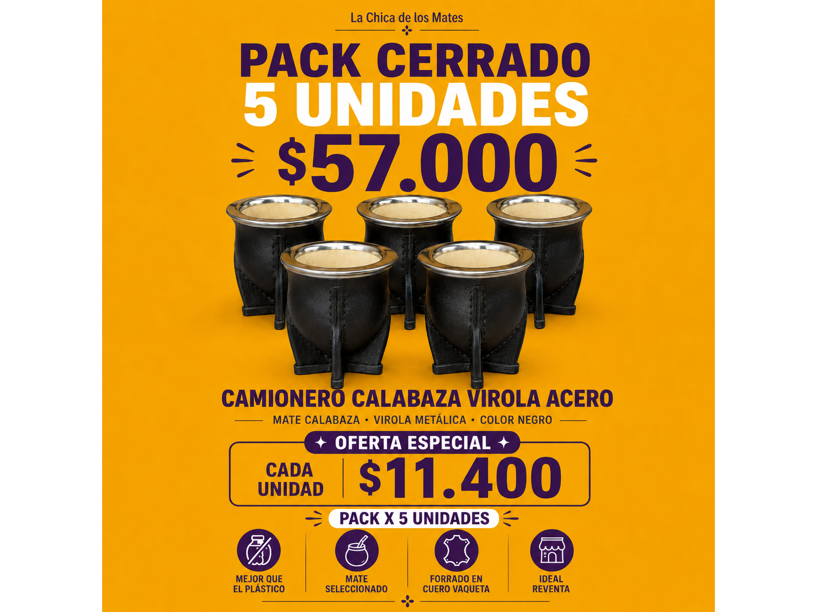 PACK 5 CAMIONERO CALABAZA