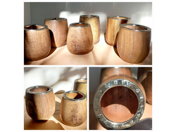 HUEVITO DE MADERA ENCHADADO ALPACA
