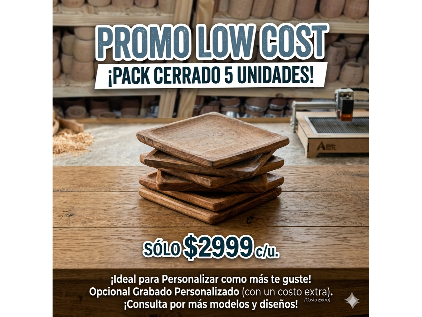 PACK CERRADO PLATOS DE ALGARROBO