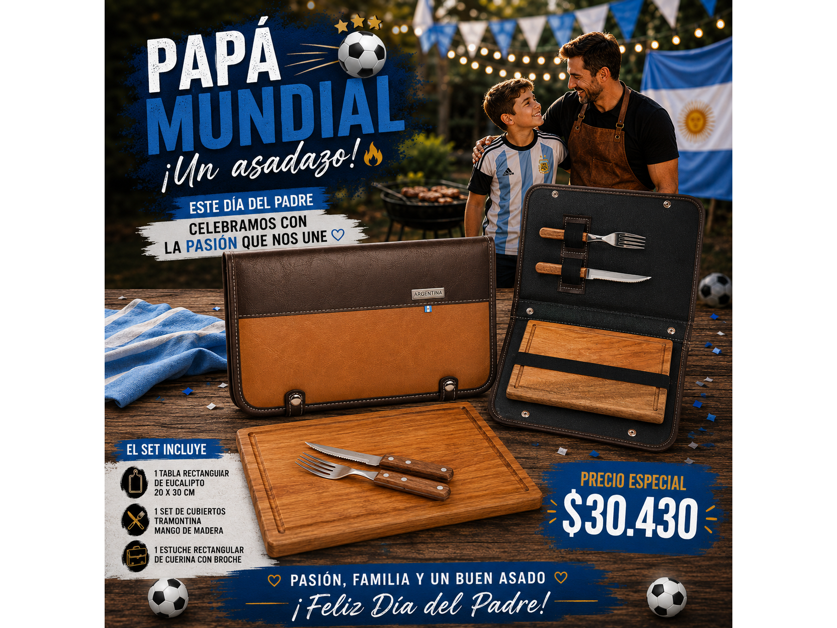 SET ASADO RECTANGULAR