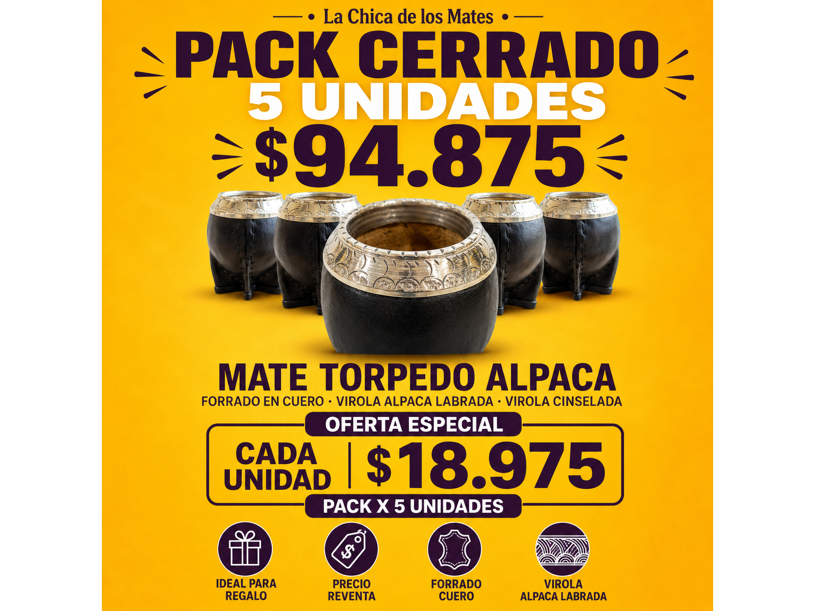 PACK 5 TORPEDOS ALPACA LABRADOS