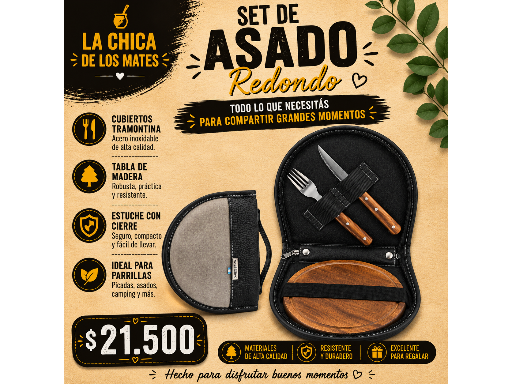 SET ECO REDONDO C/ CIERRE
