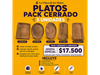 PACK CERRADO PLATOS DE ALGARROBO