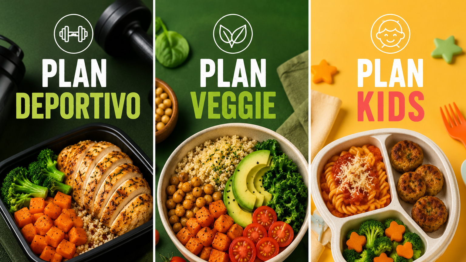 VIANDAS DEPORTIVAS, VEGGIE, KIDS