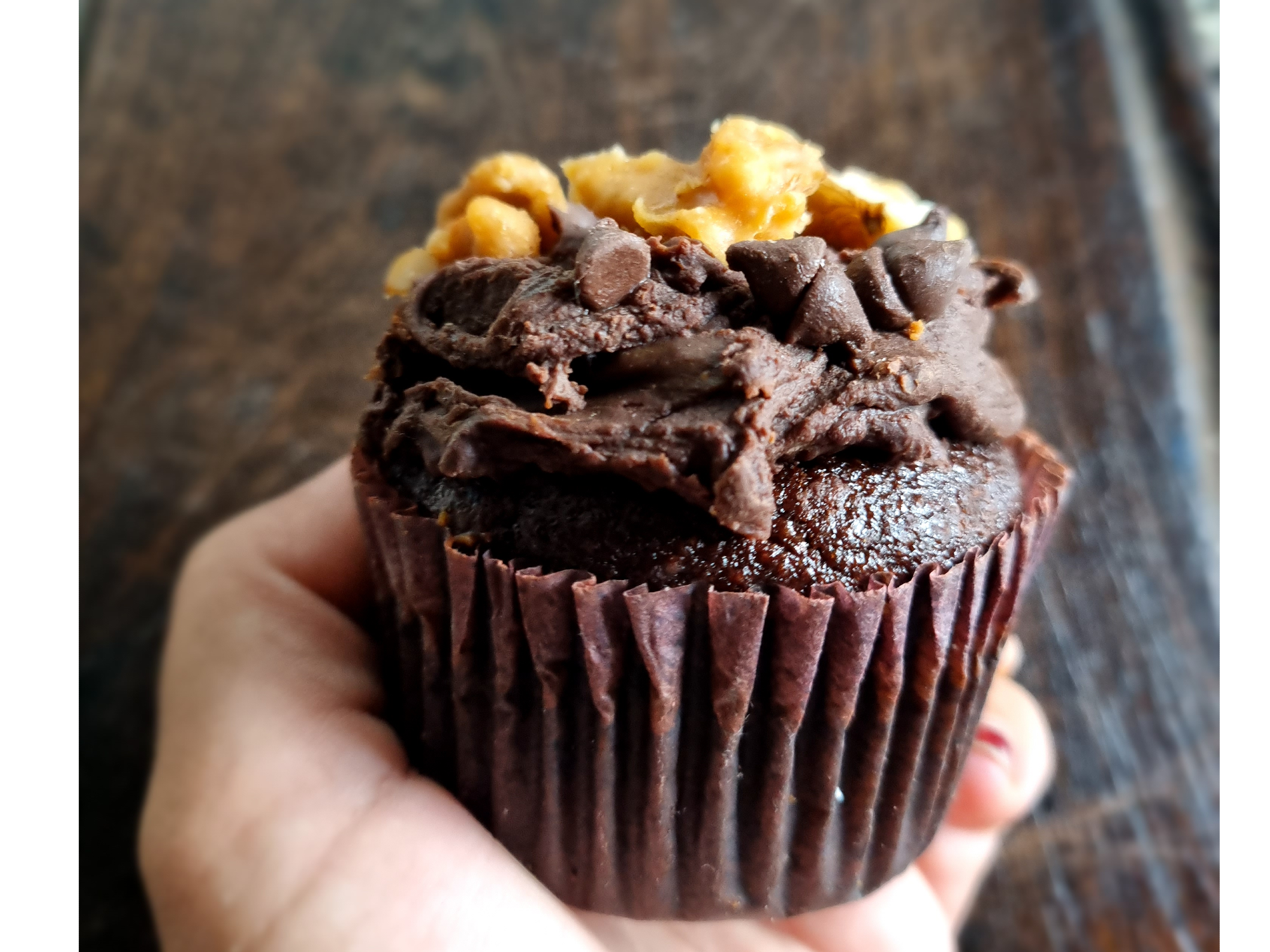Muffins de avena, glaseados granola o chocolate