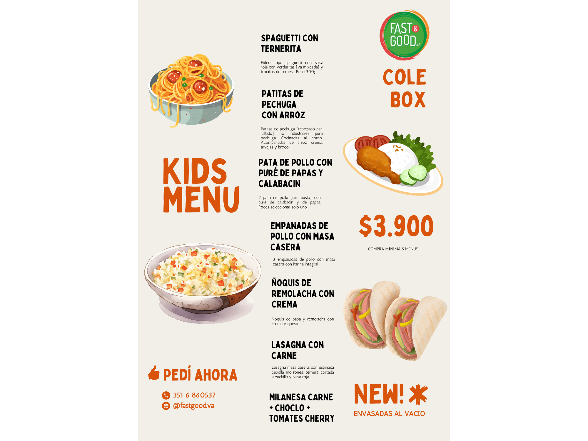 MENU KIDS - NIÑOS