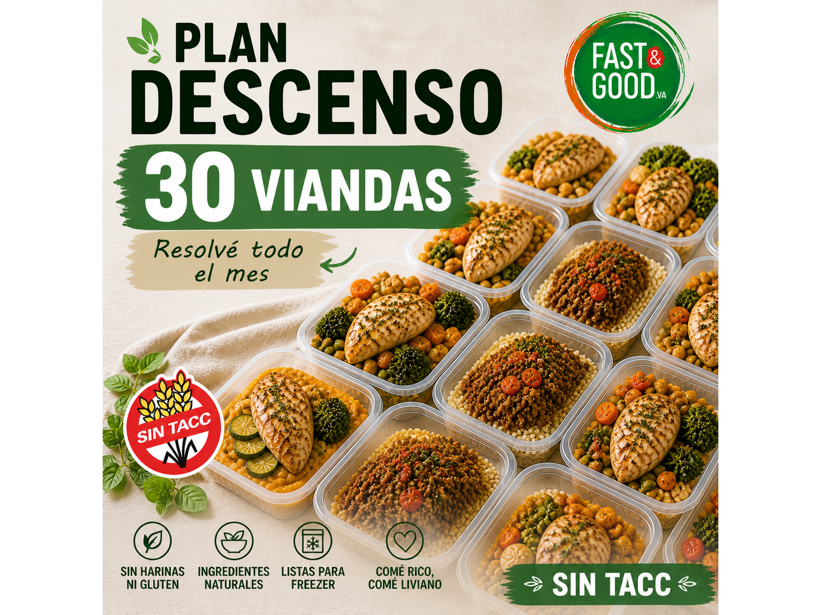 30 VIANDAS SIN GLUTEN