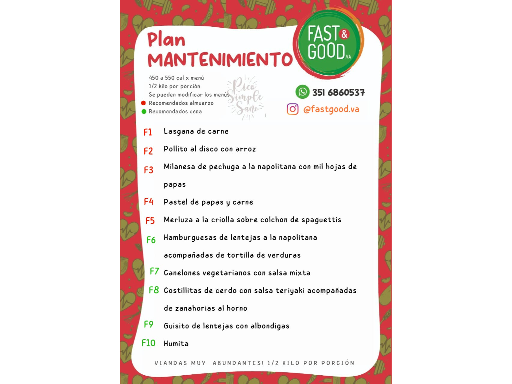 PLAN MANTENIMIENTO . FITNESS