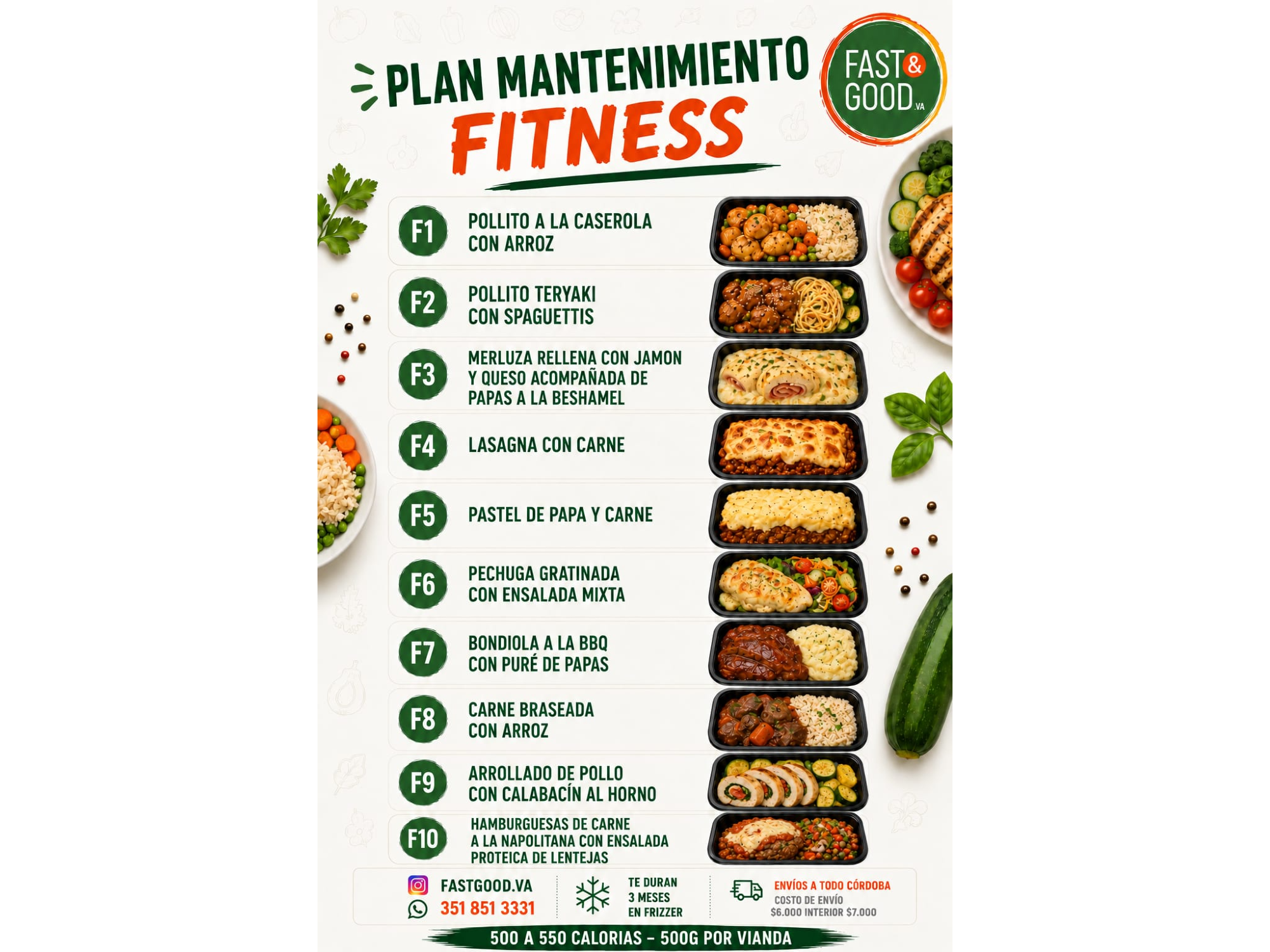 30 VIANDAS MANTENIMIENTO