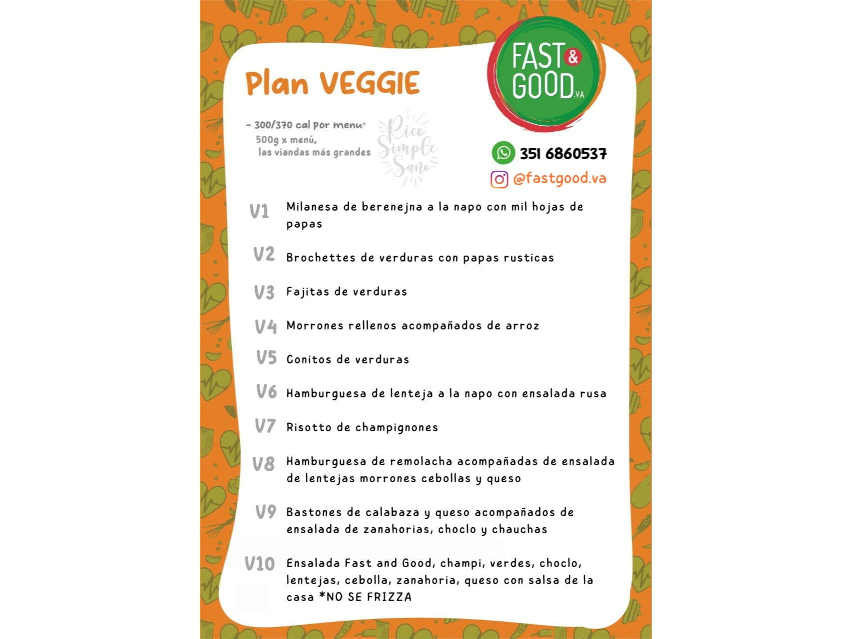 Viandas VEGETARIANAS