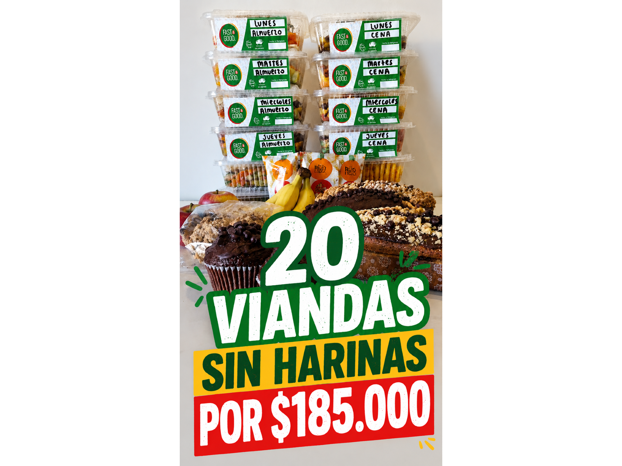 20  VIANDAS SIN HARINAS